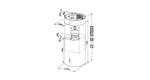 Okap wyspowy FABER CYLINDRA ISOLA EVO PLUS BK MATT 37 rysunek
