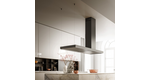 Czarny okap wyspowy w kuchni  FALMEC Elle Black Isola 180 800 m3/h