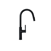 Bateria z wyciąganą wylewką GLOBALO Divio Black 1.1, czarny mat, funkcja prysznica, Nazwa koloru producenta: czarny