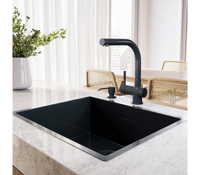 Zlewozmywak GLOBALO RIWOLO 50.1 ANTHRACITE wizualizacja