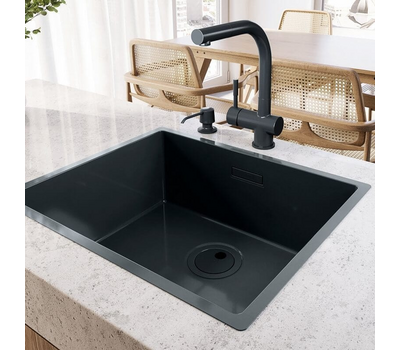 Zlewozmywak GLOBALO RIWOLO 50.1 ANTHRACITE wizualizacja