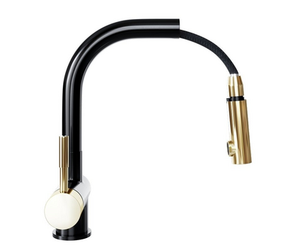 Bateria GLOBALO Lobio Black/Light Gold Ring wyciągana wylewka