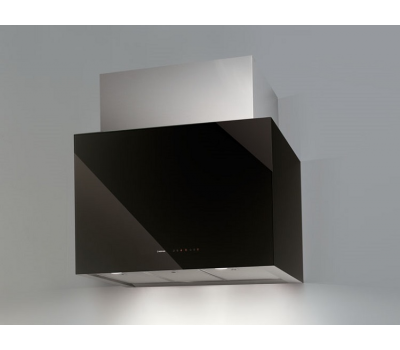 Okap przyścienny NODOR Cube Glass Black 900-front