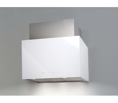 Okap przyścienny NODOR Cube Glass White 900-front