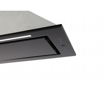 Widok z prawej - Okap Toflesz OK-6 Linea Glass Led Czarny 60 850 m3h