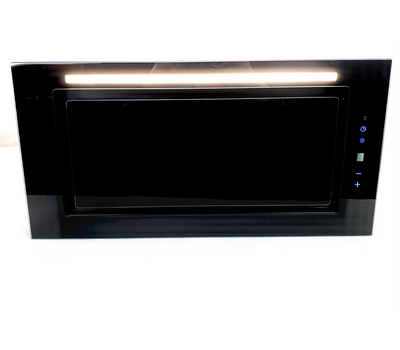 Oswietlenie - Okap Toflesz OK-6 Linea Glass Led Czarny 60 850 m3h