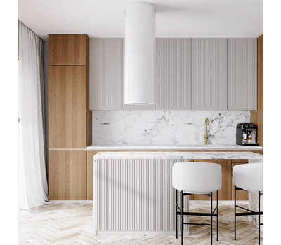 Okap wyspowy GLOBALO Lobelio Isola 39 White